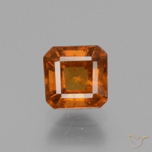 1.80ct طبيعي برتقالى داكن-متوسط عقيق هيسونيت, قص الزمرد, VS-SI