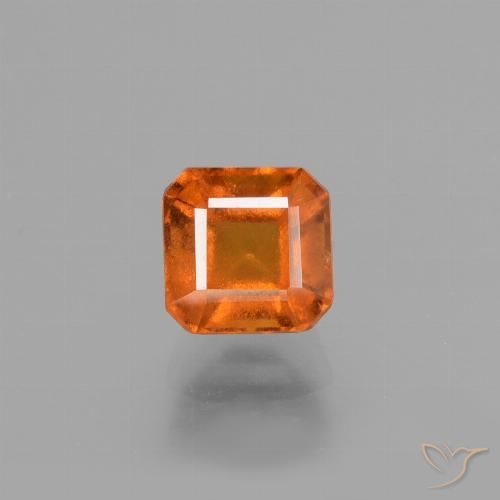 1.67ct طبيعي برتقالى غامق هيسونيت غارنيت, قص الزمرد, VS-SI