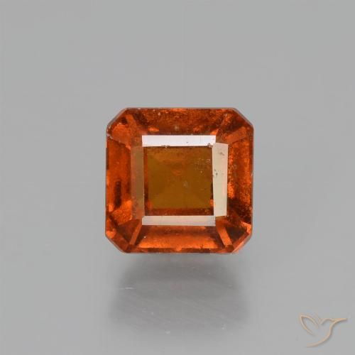 1.70ct طبيعي برتقالى نارى عقيق هيسونيت, قص الزمرد, VS-SI