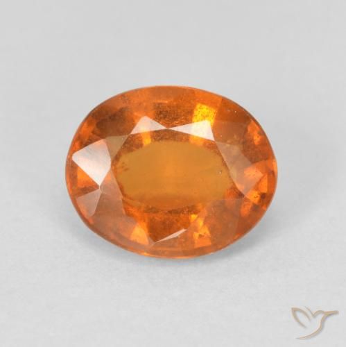 1.97ct طبيعي برتقالى غامق عقيق هيسونيت, بيضوي, VS-SI