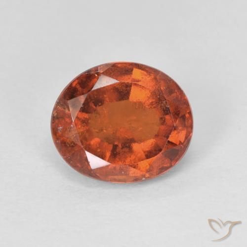 2.42ct طبيعي برتقالى متوسط عقيق هيسونيت, بيضوي, VS-SI