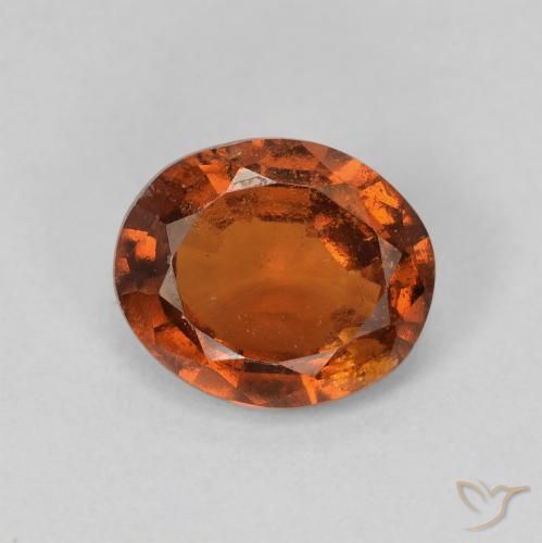 1.86ct طبيعي برتقالى غامق هيسونيت غارنيت, بيضوي, VS-SI