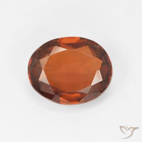 2.90ct طبيعي برتقالى متوسط هيسونيت غارنيت, بيضوي, قليلا جدا