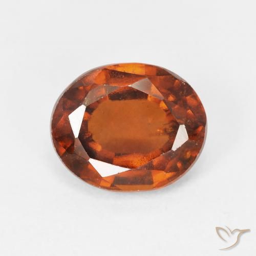 2.87ct طبيعي Medium Dark-Orange هيسونيت غارنيت, بيضوي, قليلا جدا