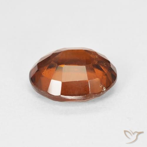 هيسونيت غارنيت Medium Dark-Orange طبيعي، بيضوي، 2.87 قيراط، قليلا جدا