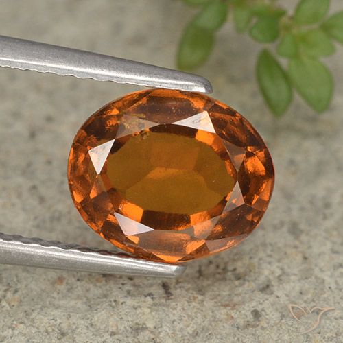 2.63ct طبيعي برتقالى داكن-متوسط هيسونيت غارنيت, بيضوي, VS-SI