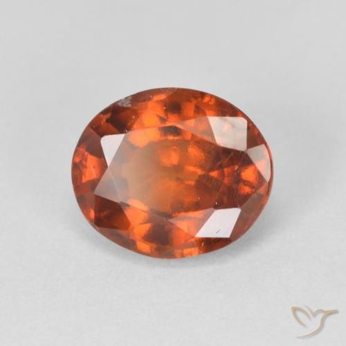 2.48ct طبيعي Medium Dark-Orange عقيق هيسونيت, بيضوي, قليلا جدا