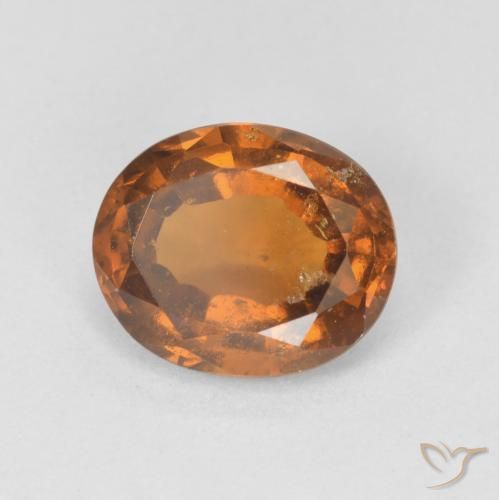 2.23ct طبيعي برتقالى غامق عقيق هيسونيت, بيضوي, VS-SI