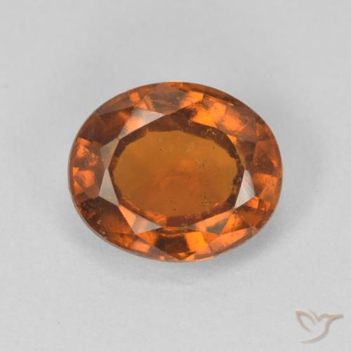 2.47ct طبيعي Medium Dark-Orange عقيق هيسونيت, بيضوي, VS-SI