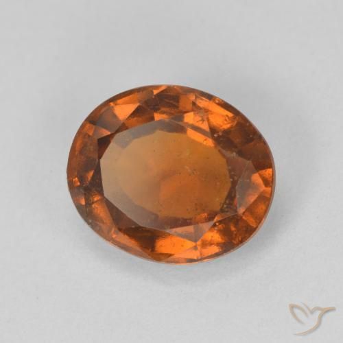 هيسونيت غارنيت Medium Dark-Orange طبيعي، بيضوي، 2.47 قيراط، VS-SI