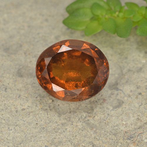 1.78ct طبيعي برتقالى داكن هيسونيت غارنيت, بيضوي, VS-SI