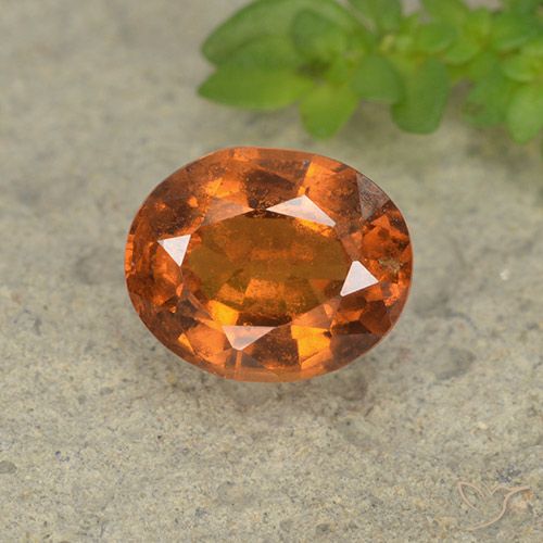 1.82ct طبيعي برتقالى كهرمانى هيسونيت غارنيت, بيضوي, VS-SI