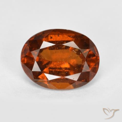 1.96ct طبيعي برتقالى داكن هيسونيت غارنيت, بيضوي, VS-SI