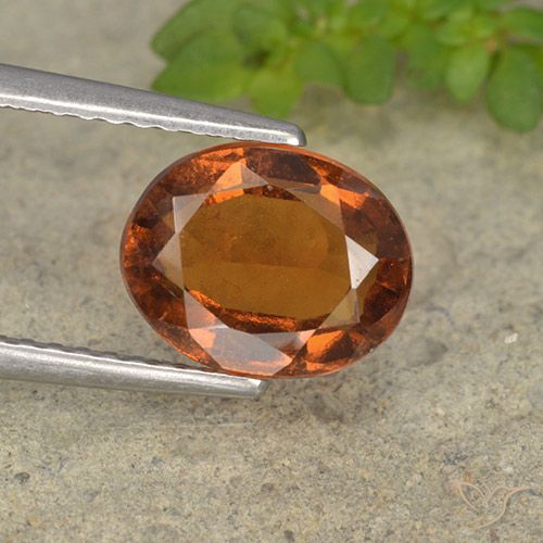 2.30ct طبيعي برتقالى غامق هيسونيت غارنيت, بيضوي, VS-SI