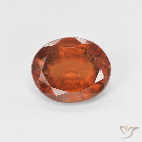 1.90ct طبيعي برتقالى كهرمانى هيسونيت غارنيت, بيضوي, VS-SI