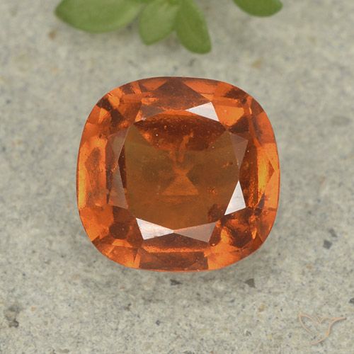 1.80ct طبيعي برتقالى غامق عقيق هيسونيت, وسادة, VS-SI