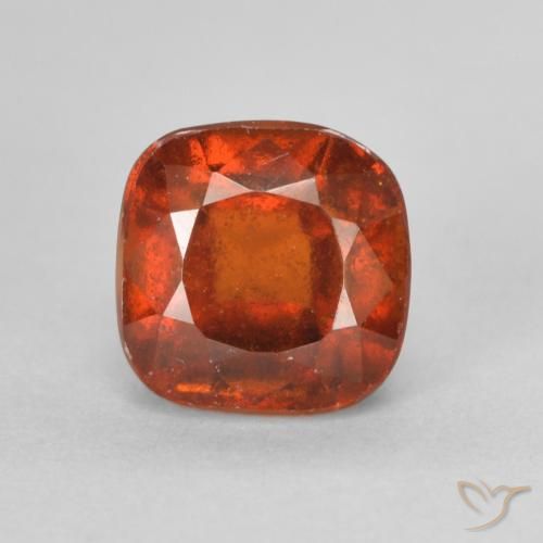 1.91ct طبيعي برتقالى محمر عقيق هيسونيت, وسادة, قليلا جدا