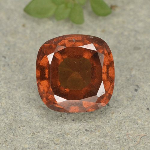 1.87ct طبيعي برتقالى كهرمانى عقيق هيسونيت, وسادة, قليلا جدا