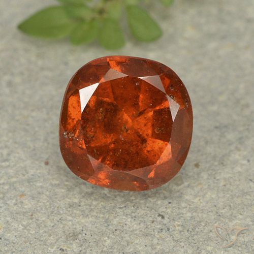 1.91ct طبيعي برتقالى محمر عقيق هيسونيت, وسادة, VS-SI