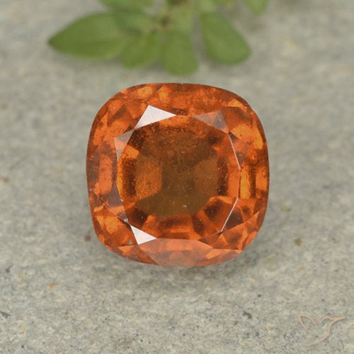 1.92ct طبيعي برتقالى غامق عقيق هيسونيت, وسادة, VS-SI