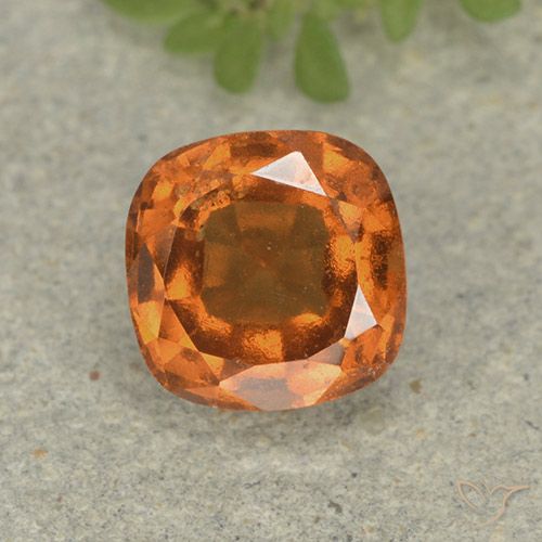 1.92ct طبيعي برتقالى متوسط عقيق هيسونيت, وسادة, VS-SI