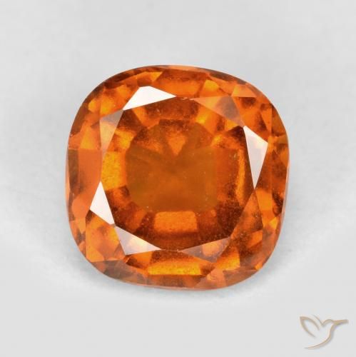 1.79ct طبيعي برتقالى متوسط عقيق هيسونيت, وسادة, قليلا جدا