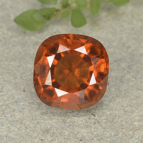 1.75ct طبيعي برتقالى كهرمانى عقيق هيسونيت, وسادة, قليلا جدا