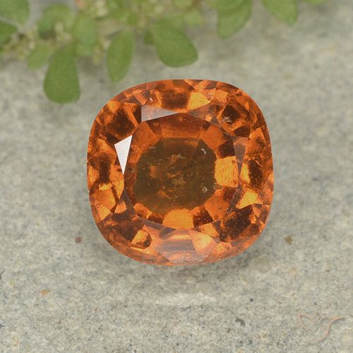 1.88ct طبيعي برتقالى مصفر هيسونيت غارنيت, وسادة, VS-SI