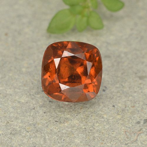 1.83ct طبيعي برتقالى محمر عقيق هيسونيت, وسادة, قليلا جدا