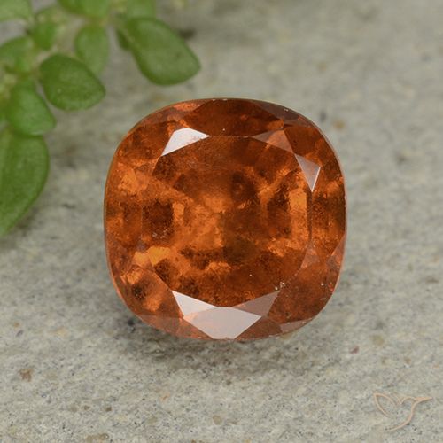 1.95ct طبيعي برتقالى داكن-متوسط عقيق هيسونيت, وسادة, VS-SI