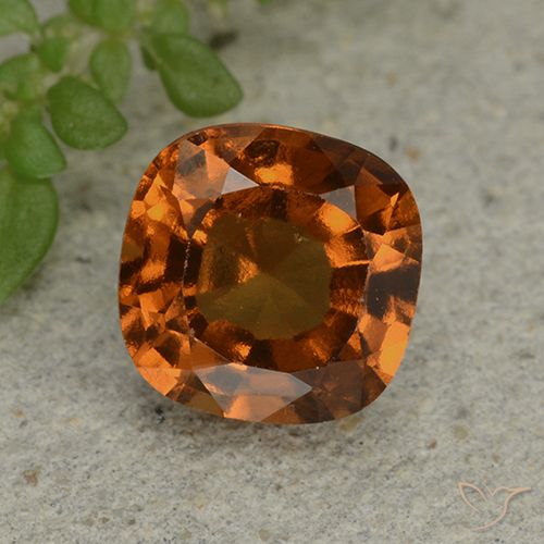 1.84ct طبيعي برتقالى غامق عقيق هيسونيت, وسادة, VVS-VS