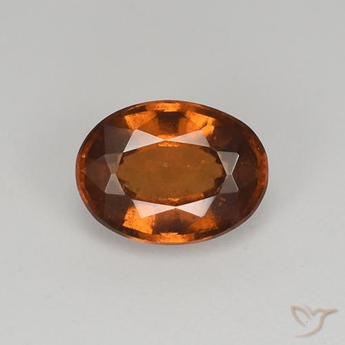 1.60ct طبيعي بنى خبز الزنجبيل هيسونيت غارنيت, بيضوي, قليلا جدا