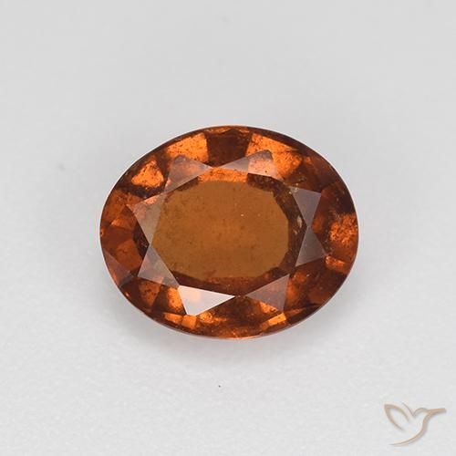 2.00ct طبيعي بنى برتقالى عقيق هيسونيت, بيضوي, VS-SI