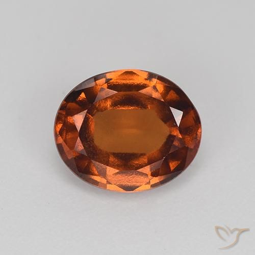 2.12ct طبيعي بنى دافئ عقيق هيسونيت, بيضوي, قليلا جدا