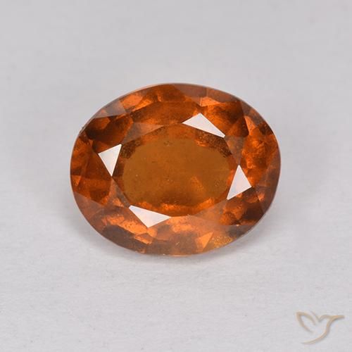 1.84ct طبيعي برتقالى داكن هيسونيت غارنيت, بيضوي, VS-SI