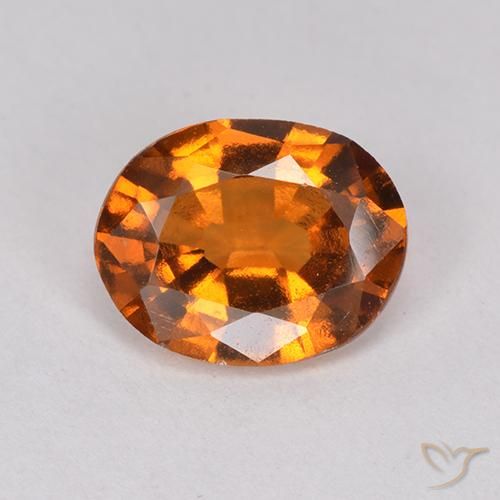 1.78ct طبيعي برتقالى داكن-متوسط هيسونيت غارنيت, بيضوي, VS-SI