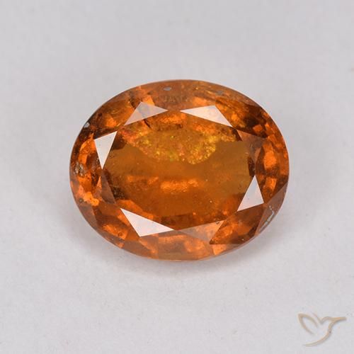 1.98ct طبيعي برتقالى داكن-متوسط هيسونيت غارنيت, بيضوي, VS-SI