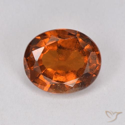 1.80ct طبيعي برتقالى محمر هيسونيت غارنيت, بيضوي, VS-SI