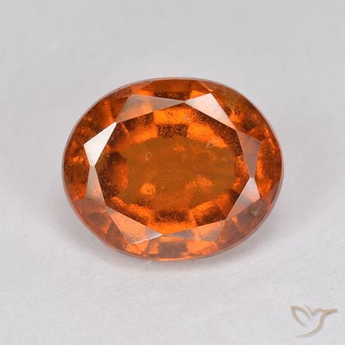 2.64ct طبيعي برتقالى كهرمانى هيسونيت غارنيت, بيضوي, VS-SI