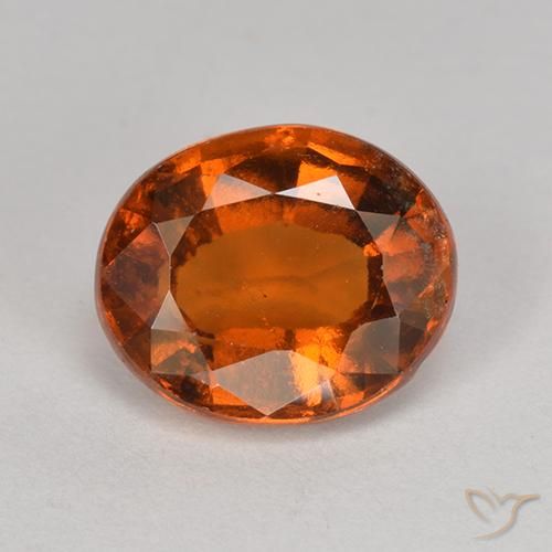 2.07ct طبيعي برتقالى محمر هيسونيت غارنيت, بيضوي, قليلا جدا