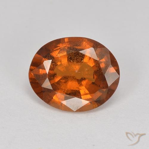 1.80ct طبيعي برتقالى غامق هيسونيت غارنيت, بيضوي, VS-SI