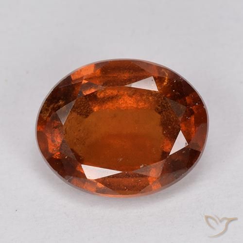 2.55ct طبيعي برتقالى نارى هيسونيت غارنيت, بيضوي, VS-SI