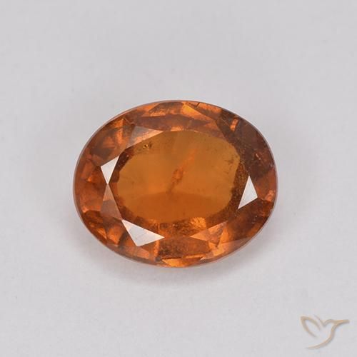 2.00ct طبيعي برتقالى غامق عقيق هيسونيت, بيضوي, VS-SI