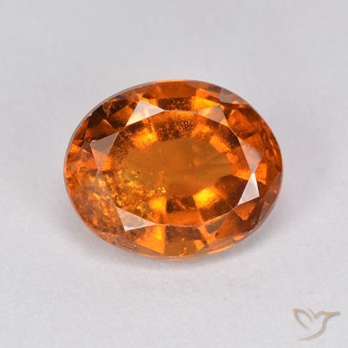 2.40ct طبيعي برتقالى داكن-متوسط عقيق هيسونيت, بيضوي, VS-SI