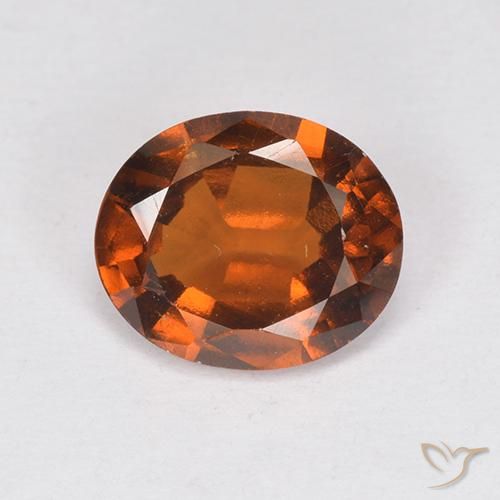 1.90ct طبيعي برتقالى محمر هيسونيت غارنيت, بيضوي, قليلا جدا