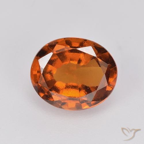 2.13ct طبيعي برتقالى غامق عقيق هيسونيت, بيضوي, VS-SI