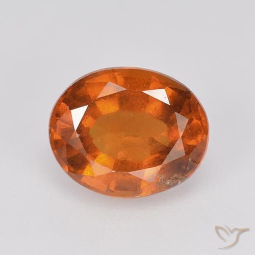 2.41ct طبيعي برتقالى داكن-متوسط عقيق هيسونيت, بيضوي, VS-SI