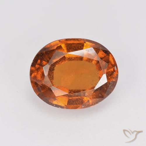 1.87ct طبيعي برتقالى داكن-متوسط هيسونيت غارنيت, بيضوي, VS-SI