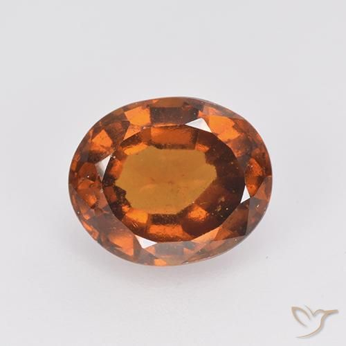 2.76ct طبيعي برتقالى داكن-متوسط هيسونيت غارنيت, بيضوي, قليلا جدا