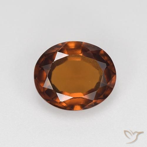 1.58ct طبيعي برتقالى محمر هيسونيت غارنيت, بيضوي, VVS-VS